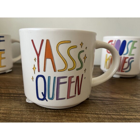 Queer Eye LGBTQIA LOT "Love Is love” Yass Queen” Ceramic Mugs Large Mug PRIDE - Picture 4 of 9